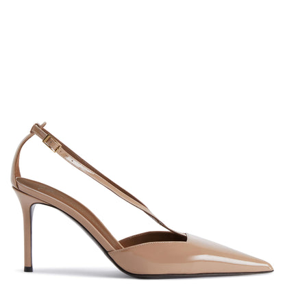 85 Pink Patent Leather Slingback Pumps 85mm Stiletto Heel