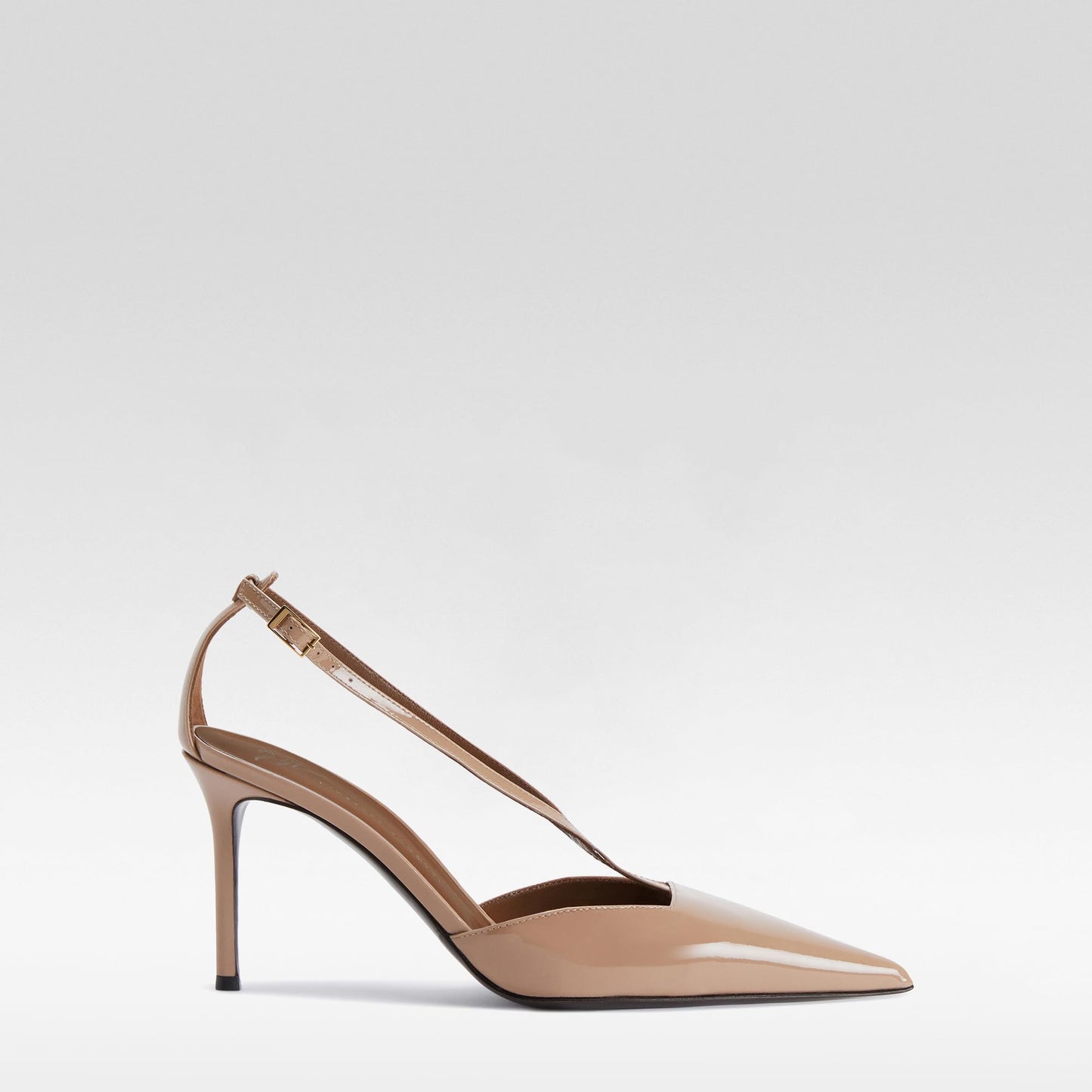 85 Pink Patent Leather Slingback Pumps 85mm Stiletto Heel