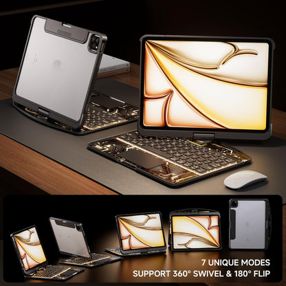 360° Transparent iPad Keyboard Case