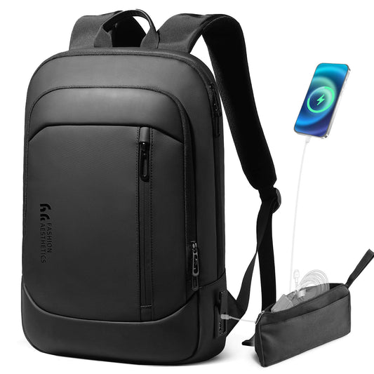 Slim Water Resistant 15.6 Laptop Backpack for Men Work Travel